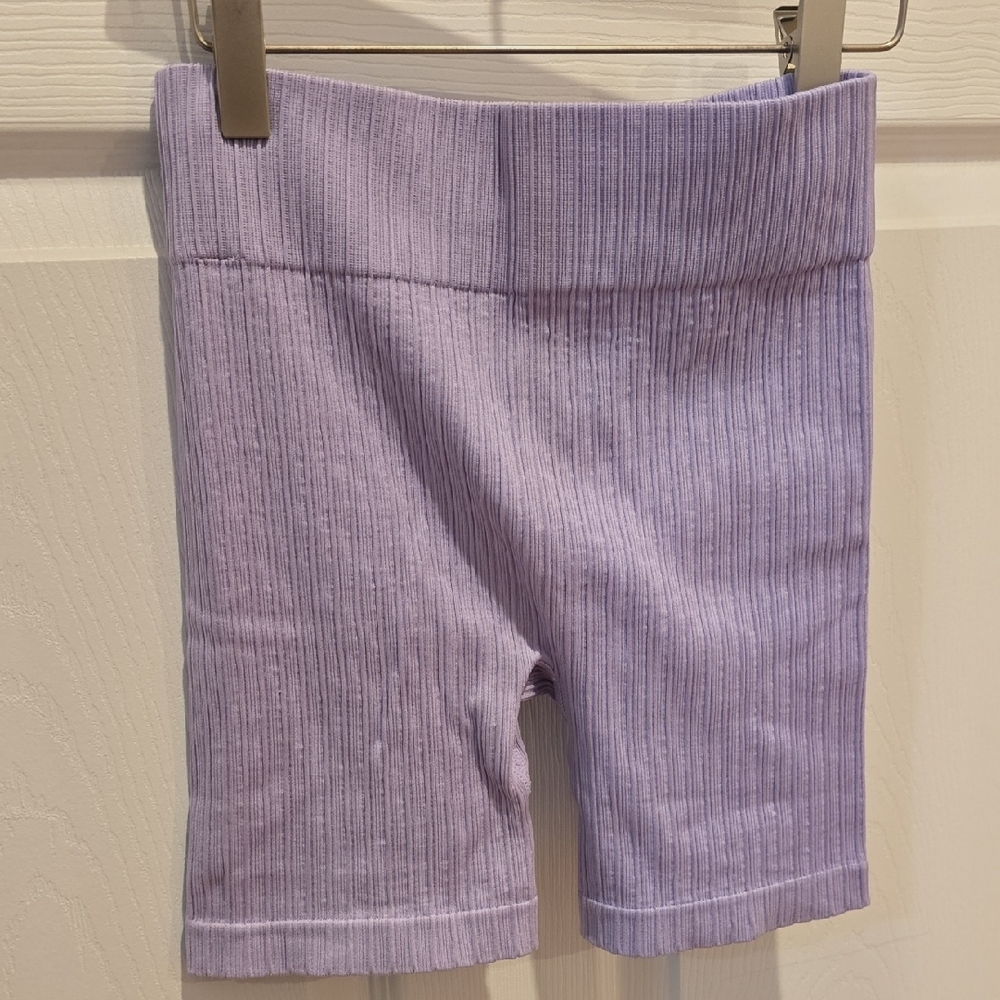 Art Class Lavender Ribbed Shorts - Picture 7 of 8